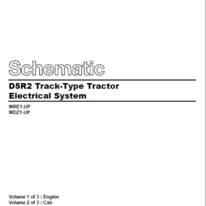 EN CAT Track Type Tractor D5R2 Electrical System  Schematic Manual - PDF DOWNLOAD