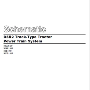 EN CAT Track Type Tractor D5R2 Track-Type Tractor Power Train Electrical System Schematic Manual - PDF DOWNLOAD