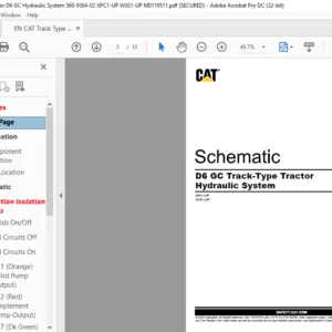 EN CAT Track-Type Tractor D6 GC Track-Type Tractor Hydraulic System Schematic Manual - PDF DOWNLOAD