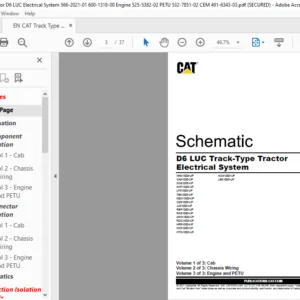 EN CAT Track-Type Tractor D6 LUC Track-Type Tractor Electrical System Schematic Manual - PDF DOWNLOAD