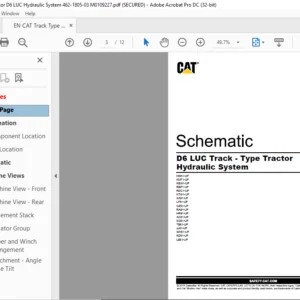 EN CAT Track-Type Tractor D6 LUC Track-Type Tractor Hydraulic System Schematic Manual