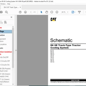 EN CAT Track-Type Tractor D6 XE Track Type Tractor Electrical System Schematic Manual - PDF DOWNLOAD