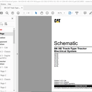 EN CAT Track-Type Tractor D6 XE Track-Type Tractor Electrical System Schematic Manual - PDF DOWNLOAD