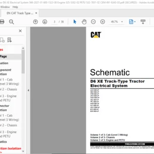EN CAT Track-Type Tractor D6 XE Track-Type Tractor Electrical System Schematic Manual - PDF DOWNLOAD