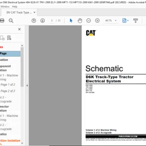 EN CAT Track Type Tractor D6K Track-Type Tractor Electrical System Schematic Manual - PDF DOWNLOAD