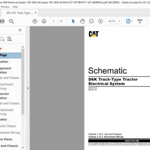 EN CAT Track-Type Tractor D6K Track-Type Tractor Electrical System  Schematic Manual - PDF DOWNLOAD