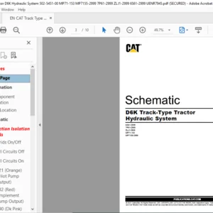 EN CAT Track-Type Tractor D6K Track-Type Tractor Hydraulic System Schematic Manual - PDF DOWNLOAD