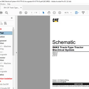EN CAT Track-Type Tractor D6K2 Track-Type Tractor Electrical System Schematic Manual - PDF DOWNLOAD