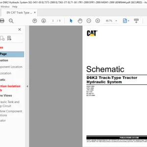 EN CAT Track-Type Tractor D6K2 Track-Type Tractor Hydraulic System Schematic Manual - PDF DOWNLOAD