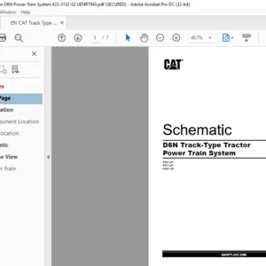 EN CAT Track-Type Tractor D6N Power Train System  Electrical System  Schematic Manual - PDF DOWNLOAD