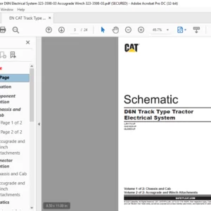 EN CAT Track-Type Tractor D6N Track Type Tractor Electrical System Schematic Manual - PDF DOWNLOAD