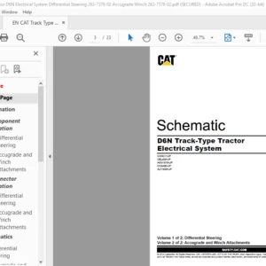 EN CAT Track-Type Tractor D6N Track-Type Tractor Electrical System Schematic Manual