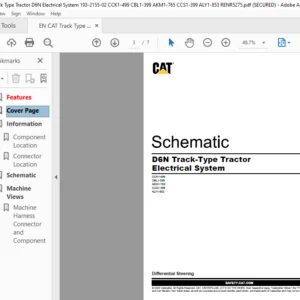 EN CAT Track Type Tractor D6N Track-Type Tractor Electrical System Schematic Manual - PDF DOWNLOAD