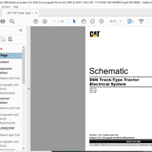 EN CAT Track-Type Tractor D6N Track-Type Tractor Electrical System  Schematic Manual - PDF DOWNLOAD
