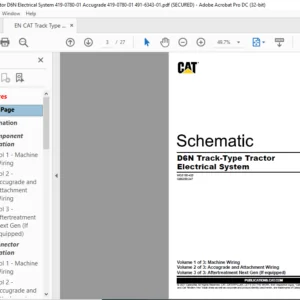 EN CAT Track-Type Tractor D6N Track-Type Tractor Electrical System Schematic Manual - PDF DOWNLOAD