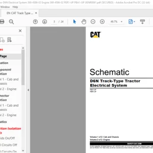 EN CAT Track-Type Tractor D6N Track-Type Tractor Electrical System Schematic Manual - PDF DOWNLOAD