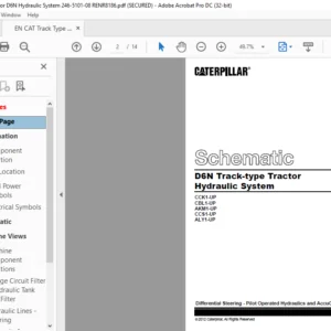 EN CAT Track-Type Tractor D6N Track-Type Tractor Hydraulic System Schematic Manual - PDF DOWNLOAD