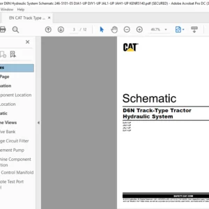 EN CAT Track-Type Tractor D6N Track-Type Tractor Hydraulic System Schematic Manual - PDF DOWNLOAD
