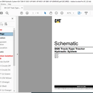 EN CAT Track-Type Tractor D6N Track-Type Tractor Hydraulic System Schematic Manual - PDF DOWNLOAD