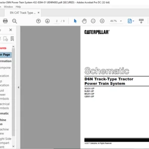 EN CAT Track Type Tractor D6N Track-Type Tractor Power Train Electrical System Schematic Manual - PDF DOWNLOAD
