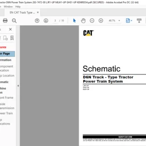 EN CAT Track Type Tractor D6N Track-Type Tractor Power Train System Electrical System Schematic Manual - PDF DOWNLOAD