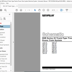 EN CAT Track-Type Tractor D6R Series III Track-Type Tractor Power Train System Electrical System  Schematic Manual - PDF DOWNLOAD