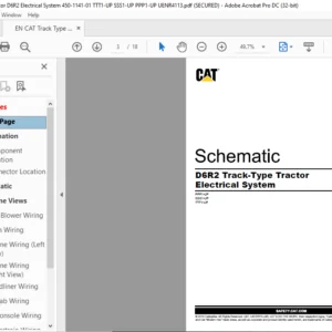 EN CAT Track-Type Tractor D6R2 Track-Type Tractor Electrical System Schematic Manual - PDF DOWNLOAD