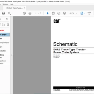EN CAT Track Type Tractor D6R2 Track-Type Tractor Power Train System Electrical System Schematic Manual