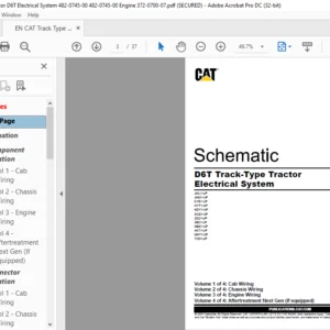 EN CAT Track-Type Tractor D6T Track-Type Tractor Electrical System Schematic Manual - PDF DOWNLOAD