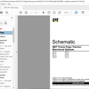 EN CAT Track-Type Tractor D6T Track-Type Tractor Electrical System Schematic Manual - PDF DOWNLOAD
