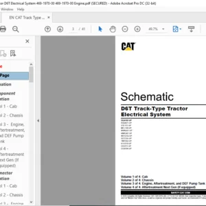 EN CAT Track-Type Tractor D6T Track-Type Tractor Electrical System Schematic Manual - PDF DOWNLOAD