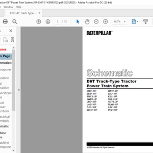 EN CAT Track Type Tractor D6T Track-Type Tractor Power Train System Electrical System Schematic Manual - PDF DOWNLOAD