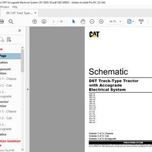 EN CAT Track-Type Tractor D6T Track-Type Tractor with Accugrade Electrical System Schematic Manual - PDF DOWNLOAD