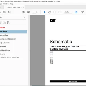 EN CAT Track Type Tractor D6T2 Track Type Tractor Cooling System Electrical System Schematic Manual - PDF DOWNLOAD