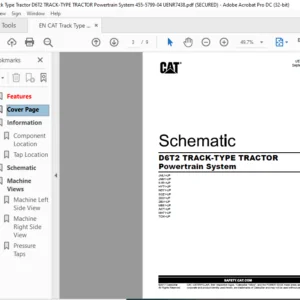 EN CAT Track Type Tractor D6T2 Track-Type Tractor Power Train System Electrical System Schematic Manual