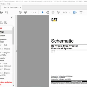 EN CAT Track-Type Tractor D7 Track-Type Tractor Electrical System Schematic Manual - PDF DOWNLOAD