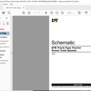 EN CAT Track Type Tractor D7E Track Type Tractor Cooling System Electrical Schematic Manual - PDF DOWNLOAD
