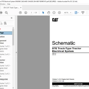 EN CAT Track-Type Tractor D7E Track-Type Tractor Electrical System Schematic Manual - PDF DOWNLOAD
