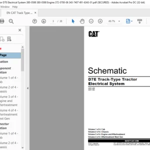 EN CAT Track Type Tractor D7E Track-Type Tractor Electrical System Schematic Manual