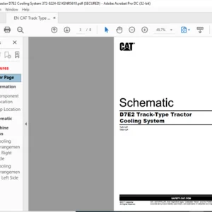 EN CAT Track Type Tractor D7E2 Track Type Tractor Cooling System Electrical Schematic Manual - PDF DOWNLOAD