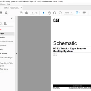 EN CAT Track-Type Tractor D7E2 Track-Type Tractor Cooling System Electrical System  Schematic Manual - PDF DOWNLOAD