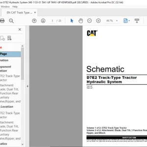 EN CAT Track-Type Tractor D7E2 Track-Type Tractor Hydraulic System Schematic Manual - PDF DOWNLOAD