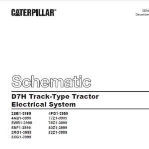 EN CAT Track-Type Tractor D7H Track-Type Tractor Electrical System  Schematic Manual - PDF DOWNLOAD