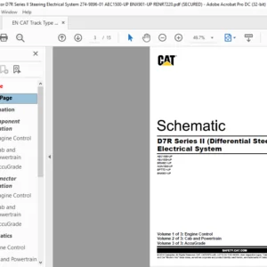 EN CAT Track-Type Tractor D6R Series III Track-Type Tractor Power Train System Electrical System Schematic Manual – PDF DOWNLOAD