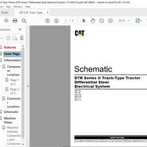 EN CAT Track Type Tractor D7R Series II Track-Type Tractor Differential Steer Electrical System Schematic Manual - PDF DOWNLOAD