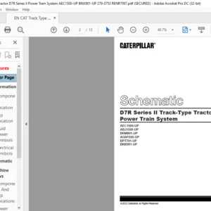 EN CAT Track Type Tractor D7R Series II Track Type Tractor Power Train System Electrical Schematic  Manual - PDF DOWNLOAD