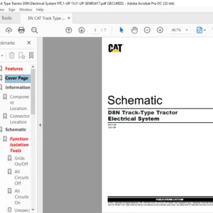 EN CAT Track Type Tractor D8N Track-Type Tractor Electrical Schematic Manual - PDF DOWNLOAD