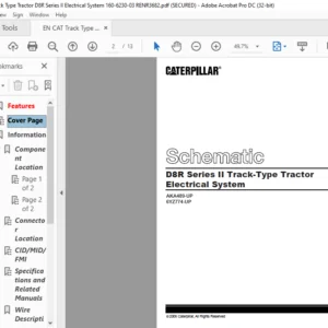 EN CAT Track Type Tractor D8R Series II Track-Type Tractor Electrical Schematic Manual - PDF DOWNLOAD