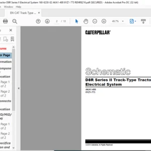 EN CAT Track Type Tractor D8R Series II Track-Type Tractor Electrical System Schematic Manual - PDF DOWNLOAD