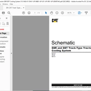 EN CAT Track Type Tractor D8R and D8T Track-Type Tractor Cooling System Electrical Schematic Manual - PDF DOWNLOAD
